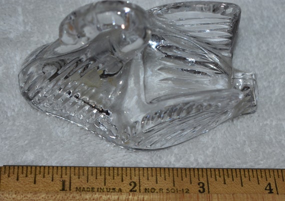 Vintage Clear Glass Swan Trinket Dish - image 3