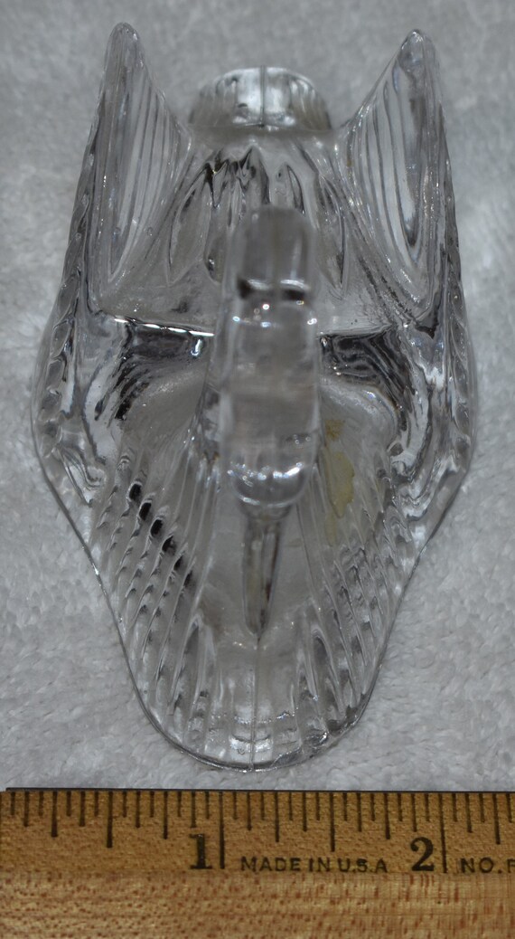 Vintage Clear Glass Swan Trinket Dish - image 4