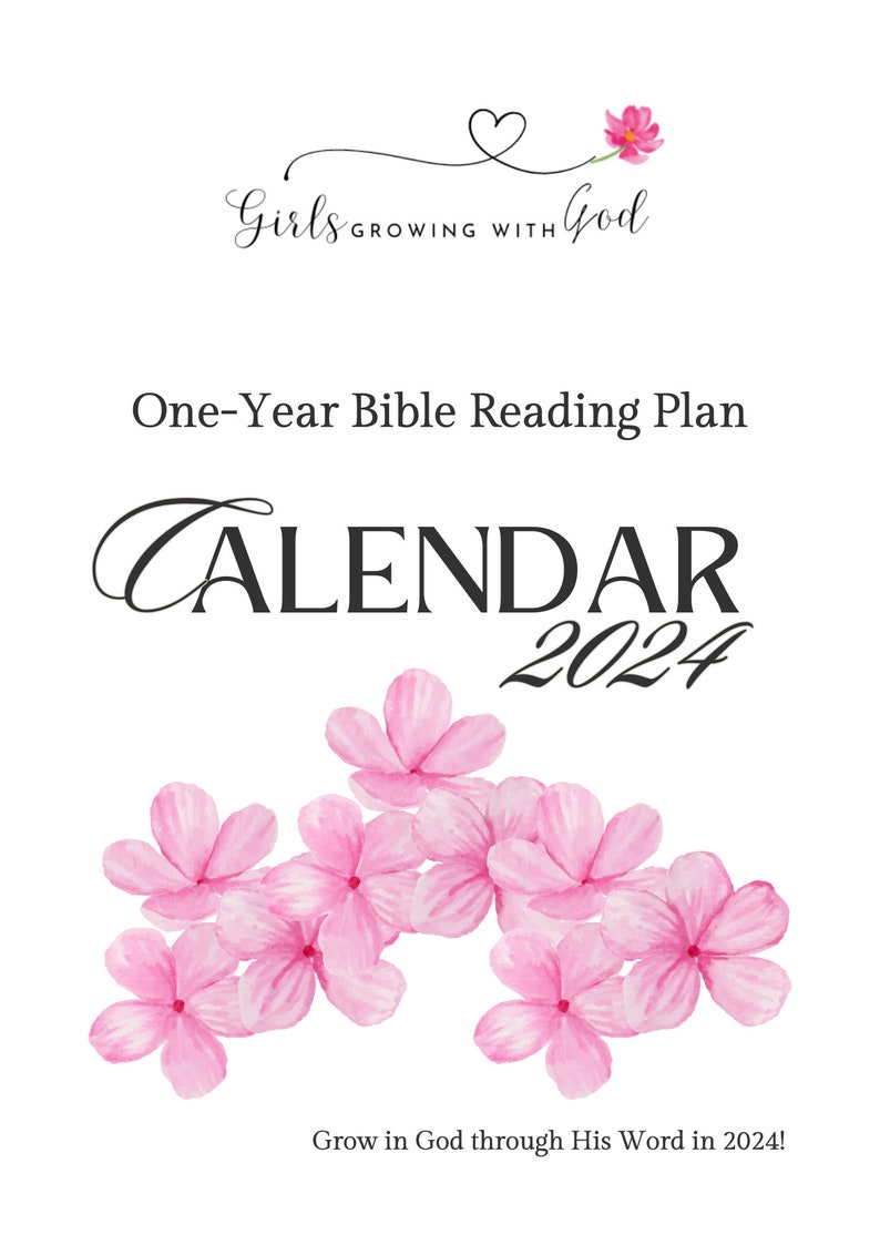 2024 Bible Reading Plan Calendar, Christian Gifts for Women, Scripture