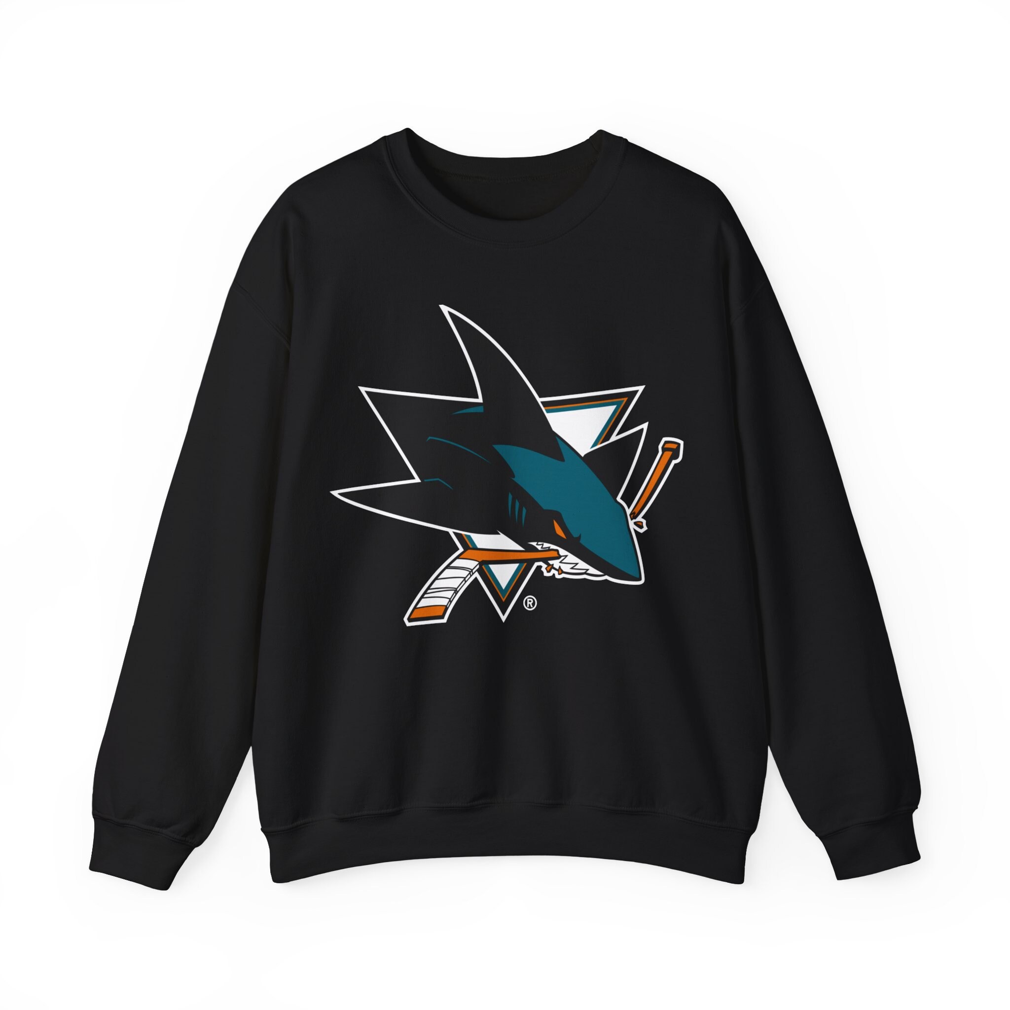 San Jose Sharks Crewneck Sweatshirt, NHL Hockey Apparel, Team Logo Fan