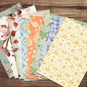 Paquete de papel de desecho vintage, papel con estampado mixto, para diario basura, fabricación de tarjetas, scrapbooking, collage, medios mixtos, collage de papel mixto