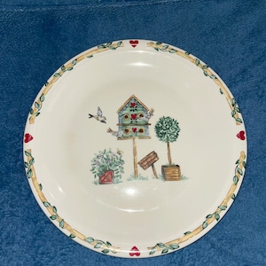 Thomson Pottery China.  Pattern: Birdhouse. 10 3/8