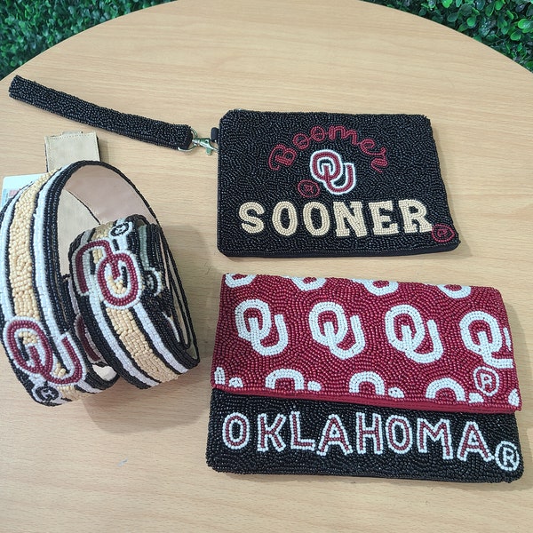 OU Sooners gifts, OU sooners crossbody bag, OU sooners wristlet, ou sooners bag strap, ou sooners accessories, University of Oklahoma