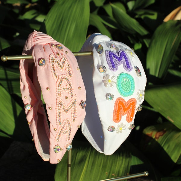 Mothers Day Gift, Mama Headband, Cool Mom Headband, Mom accessories, Mom gifts, Top-knot mom headbands