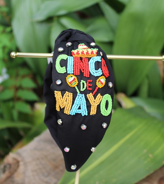 Vokone Cinco De Mayo Stirnband Damen - Mit Perlen & Sombrero Hut, Haarschmuck