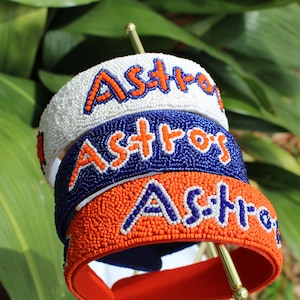 Houston Astros-hoofdbanden met kralen, Houston Astros-accessoires, Houston Astros-outfit, Houston Astros, Houston Astros-hoofdband