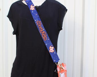 Houston Baseball Crossbody Purse Set, Astros bag strap, Houston bag strap, Astros gifts, Astros accessories, Houston Baseball, beaded strap