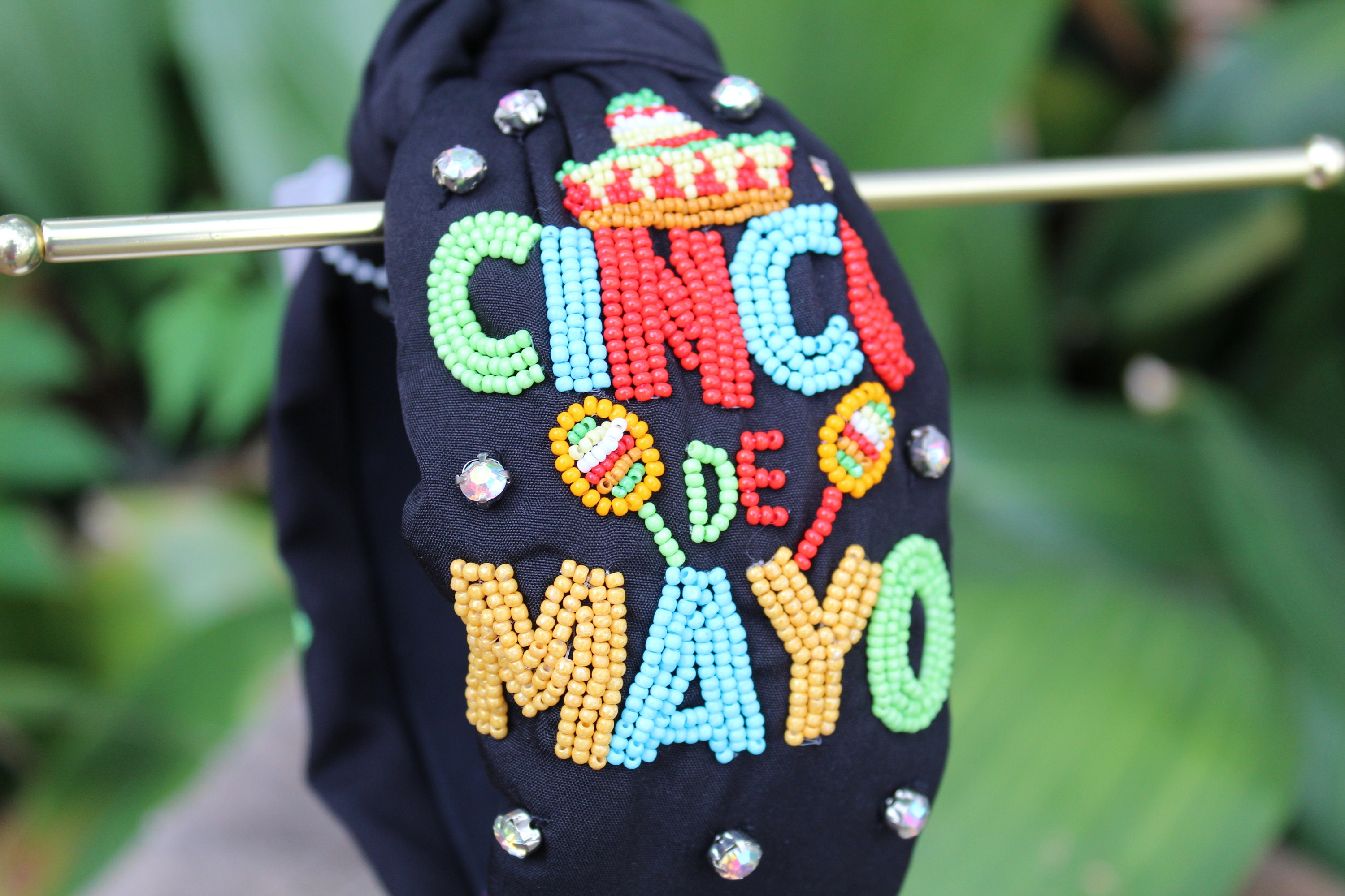 Vokone Cinco De Mayo Stirnband Damen - Mit Perlen & Sombrero Hut, Haarschmuck