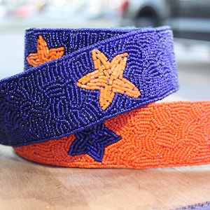 Astros Bag Strap, Houston Astros Accessories, Purse Strap, Astros Crossbody Strap, Astros Bag Accessories, Beaded Astros Crossbody Strap