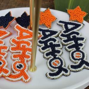 Houston Astros Earrings, Baseball earrings, MLB earrings, Astros Accessories, Houston Astros, Astros Jewelry