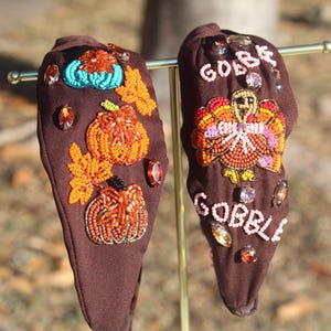 Fasce per il Ringraziamento, Fasce per l'autunno, Fasce Gobble Gobble, Fasce per la zucca, Fasce per la tacchina, Ringraziamento, Regali autunnali, Abiti autunnali