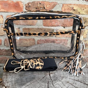 Bolso bandolera para el día del partido, bolsos transparentes para el día del partido, accesorios para el día del partido, bolsos transparentes para estadios, bolsos para estadios, bolso transparente para festivales, bolso transparente para conciertos imagen 8