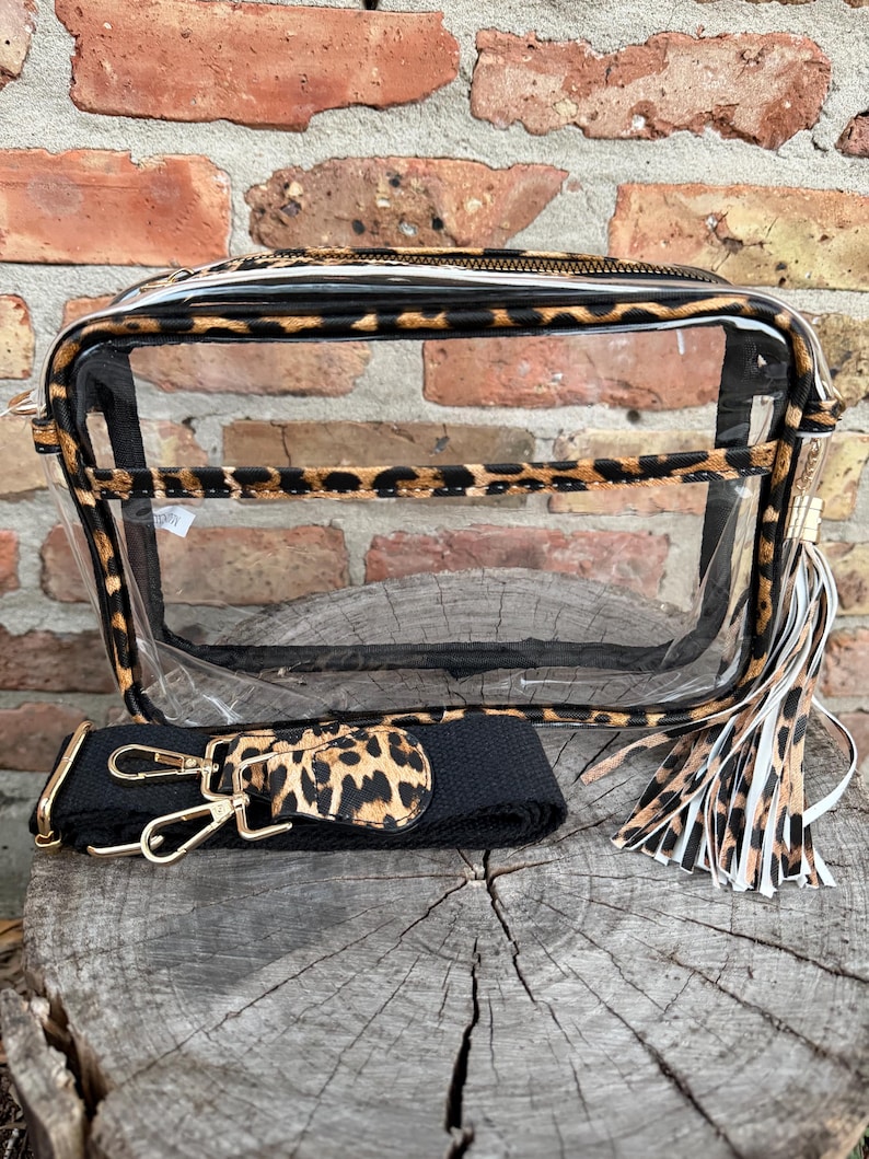 Bolso bandolera para el día del partido, bolsos transparentes para el día del partido, accesorios para el día del partido, bolsos transparentes para estadios, bolsos para estadios, bolso transparente para festivales, bolso transparente para conciertos imagen 8