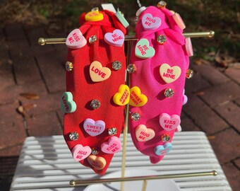 Valentine's Day Headbands, Sweetheart Headbands, Valentine's Day, Pink Headbands, Red Headbands, Heart Headbands, Love headband, Friendship