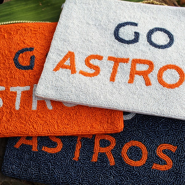 Houston Astros Crossbody Bag, Astros Accessories, Astros Handbag, Astros Beaded Crossbody, Houston Astros, Astros  Bag, Astros Purse