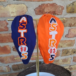 NIEUW! Houston Astros-hoofdbanden met topknoop, Astros-hoofdband, Houston Astros-accessoires, Houston Astros-hoofdbanden, Astros-accessoires, honkbal
