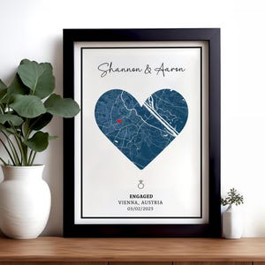 Gepersonaliseerde verlovingsprint, verlovingscadeau, voorstel print cadeau, cadeau voor koppels, verlovingskaart print cadeau, cadeau voor verloofd stel
