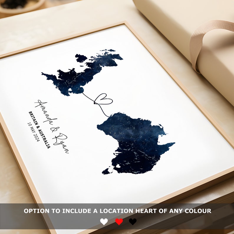 Personalised Map Art, Custom Map Print, Map Poster, Moving Away Gift