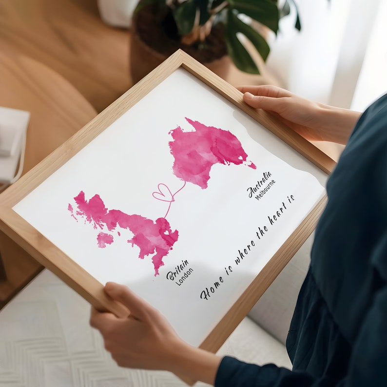 Personalised Map Art, Custom Map Print, Map Poster, Moving Away Gift