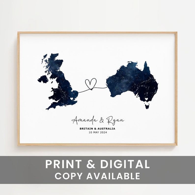 Personalised Map Art, Custom Map Print, Map Poster, Moving Away Gift