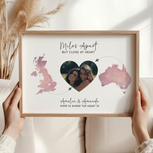 Cadeau photo personnalisé pour famille et amis interurbains, pays qui déménage, cadeau de départ, cadeau souvenir amitié sentimentale mémorable