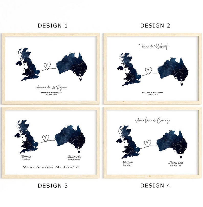 Personalised Map Art, Custom Map Print, Map Poster, Moving Away Gift