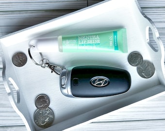 Bath and Body Works - Llavero para C.O. Bigelow Lip Gloss - Soporte de bálsamo labial - Llavero de soporte Chapstick - Guardián de bálsamo labial -Llavero de bálsamo labial