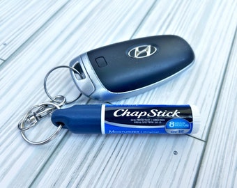 Chapstick Keychain Cap - Chapstick Holder Keychain - Chapstick Keychain - Travel Keychain - Purse Organizer - Lip Keychain Accessories