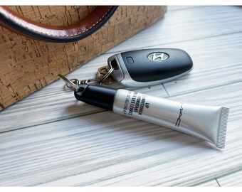 Acondicionador de labios MAC - Soporte de lápiz labial para brillo de labios MAC- Organizador de bolsos - Accesorio de llavero de brillo de labios - Organizador de maquillaje MAC - Bolsa de maquillaje