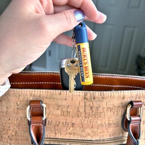 Burts Bees Lip Balm Holder Lip Balm Keychain Chapstick Keychain Travel Cute Keychain Accessories Chapstick Attachment Purse Attachment Purse Organizer Gift for Teens Keyring Holder Useful Gift Lip Care Cap Gift for Him Burts Bees Holder Diaper Bag