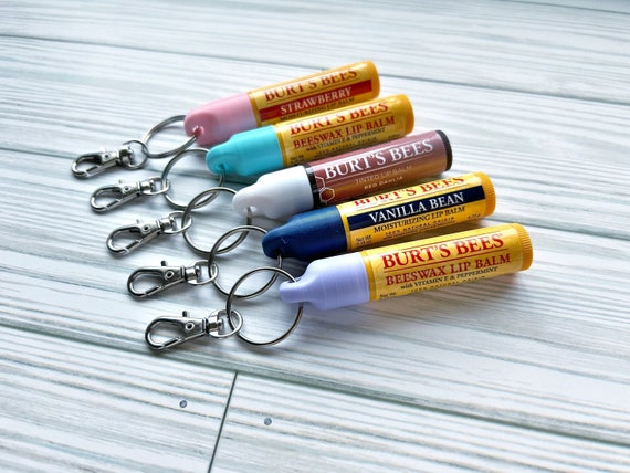 Lip Balm Keychain for Burts Bees - Cute Keychain Accessories - Teen Girl Gift - Useful Gift - Travel Keychain - Chapstick Backpack Accessory