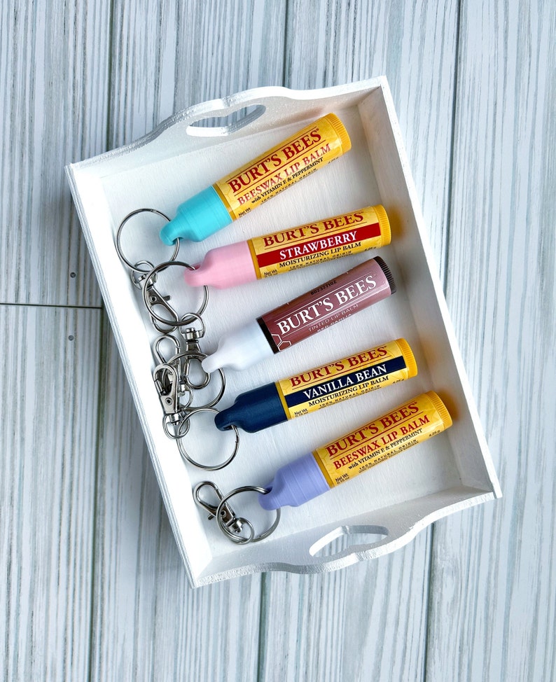 Burts Bees Lip Balm Holder Lip Balm Keychain Chapstick Keychain Travel Cute Keychain Accessories Chapstick Attachment Purse Attachment Purse Organizer Gift for Teens Keyring Holder Useful Gift Lip Care Cap Gift for Him Burts Bees Holder Diaper Bag