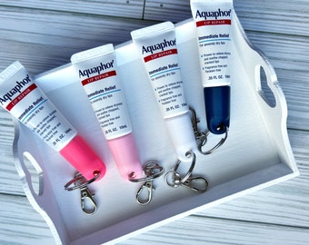 Aquaphor Keychain Cap - Aquaphor Lip Repair 0.35 FL OZ(10mL) - Lip Balm Holder - Purse Attachment - Lanyard Attachment - Lip Gloss Keychain