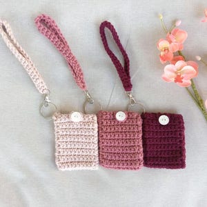 Crochet Wristlet Wallet in different color options, Gifts for her, handmade Gifts