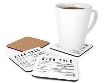 Star Trek Ships of the Line Corkwood Coaster Set