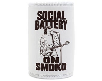 Social Battery On Smoko Musician Stubby Cooler