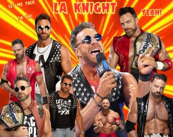LA Knight Rare Downloadable Image – Wrestling Fan Digital Collectible