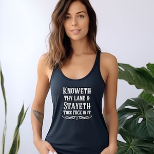 Funny Womens Tank- Sarcastic Saying Tank- Humor Tank- Adult Humor Womens Tank Top- Funny Women&#39;s Ideal Racerback Tank