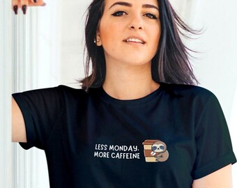 Amante del café Regalo para amantes del café Regalo de perezoso Camiseta gráfica de café Regalos para compañeros de trabajo Amantes del café, animales divertidos, regalos para empleados