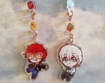 Mystic Messenger Chibi Linking Acrylic Charms | Connection Acrylic Charms