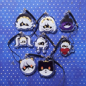 Murder Drones Phone Charm | Murder Drones Phone Pendant | Murder Drones V N J Uzi Cyn N Doggo V Cat Phone Charm