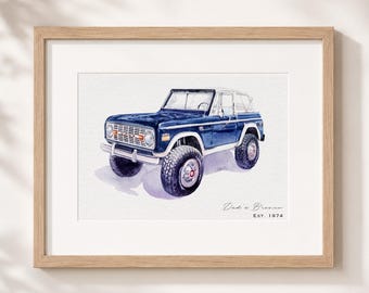 Custom Hand Painted Car Portrait from Photo, Personalized Vehicle Painting, Classic Car Memorial Gift, Gift for Car Lover, Dad Birthday Gift