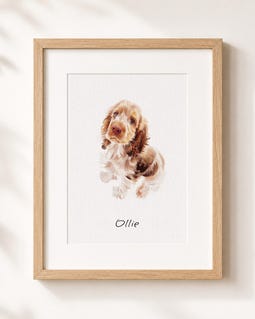 Custom Mini Watercolor Pet Portrait, Hand Painted Dog Portrait From Photo, Pet Painting, Cat Dog portrait,Pet Memorial Gift, Pet Lover Gift