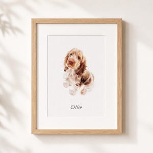 Custom Mini Watercolor Pet Portrait, Hand Painted Dog Portrait From Photo, Pet Painting, Cat Dog portrait,Pet Memorial Gift, Pet Lover Gift