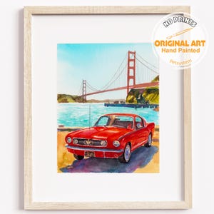 Autoschilderij van foto, autoschilderijen, autotekening van foto, aangepaste aquarelportret, gepersonaliseerd cadeau voor vriend, cadeau voor hem
