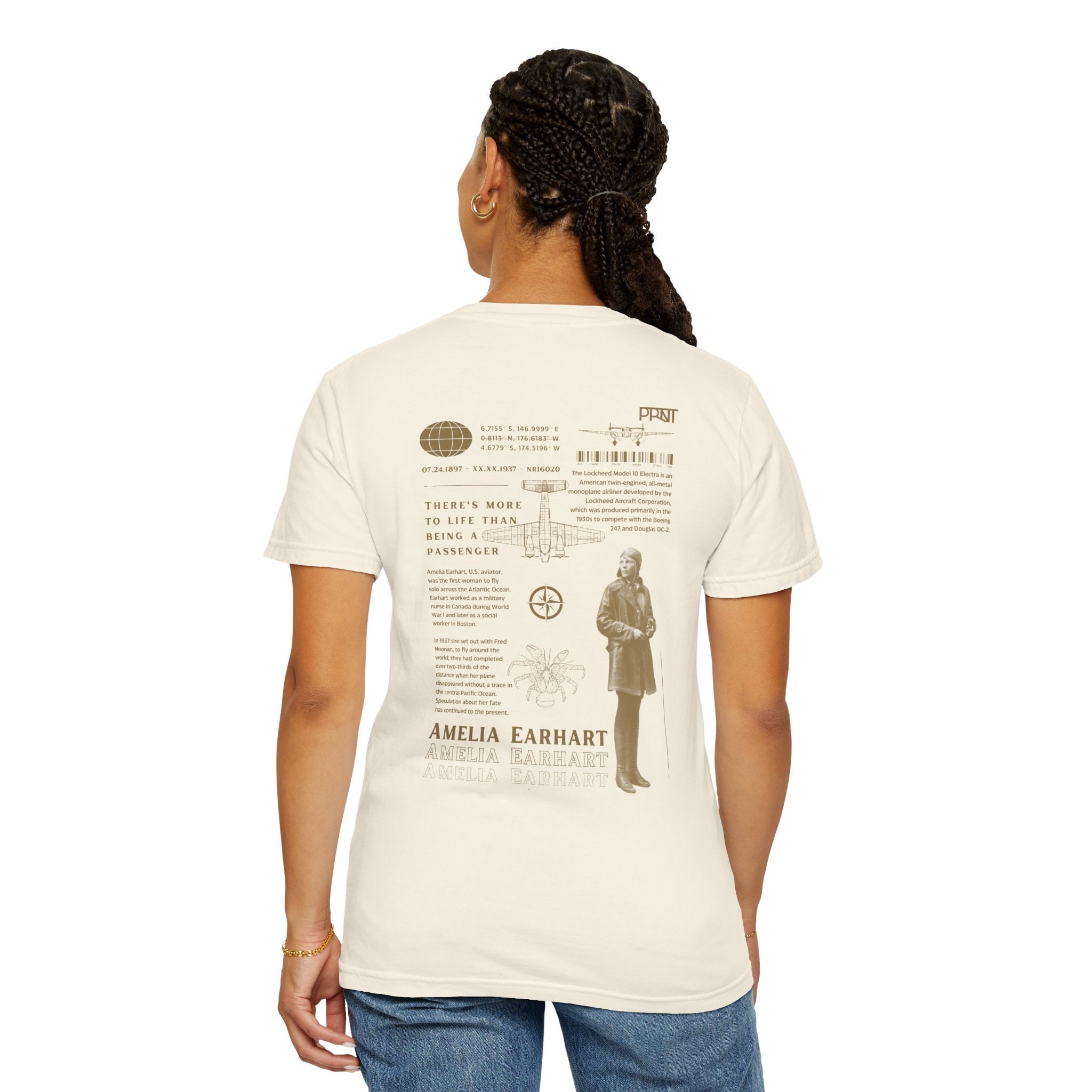 USA製 90's/1992 アメリア・イアハート 女性飛行士 Tシャツ 1992s women fly 