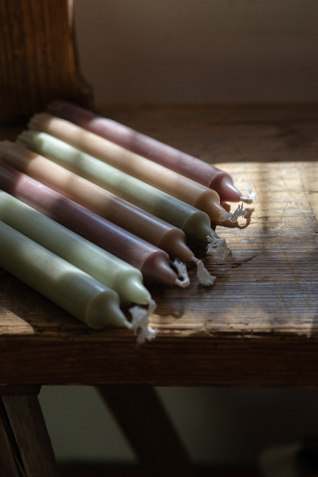 Muted Stearin Wax Classic Dinner Taper Candles Etsy