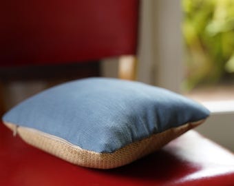 Antique French Blue Fabric Pillow Cover 10×10