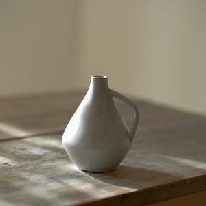 Antique Crackled Handmade Dutch Vase – Vintage 1950s Ceramic Bud Vase | Vintage Home Decor | Europe |Bud Vase | Handmade Pottery Studio