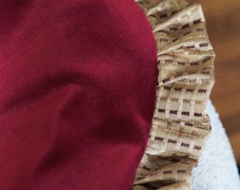 Velvet Christmas Tree Skirt – Vintage Eclectic Fabric, Handmade Holiday Decor